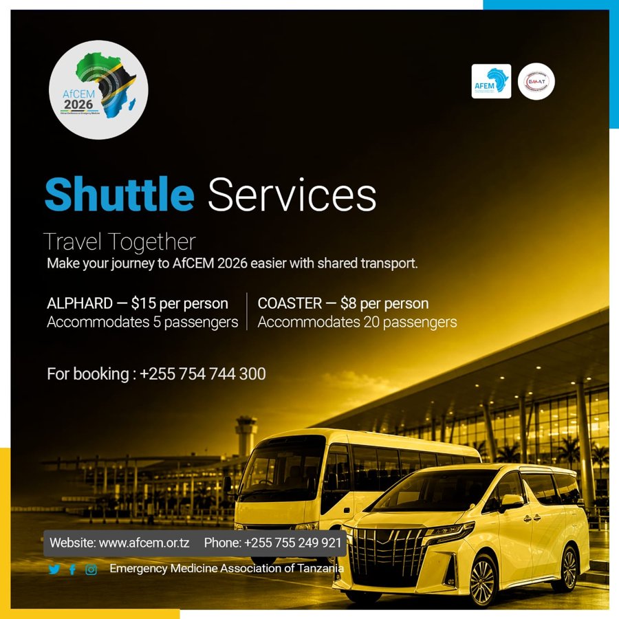 AfCEM 2026 shuttle services: Alphard and Coaster
