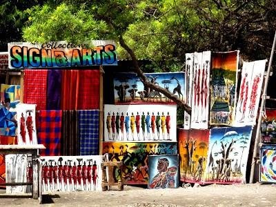 Maasai art and crafts on sale in Arusha